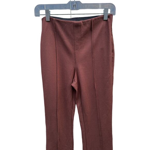 Peace Love World Ponte Split Hem Pants Chocolate Brown XS - Picture 5 of 12